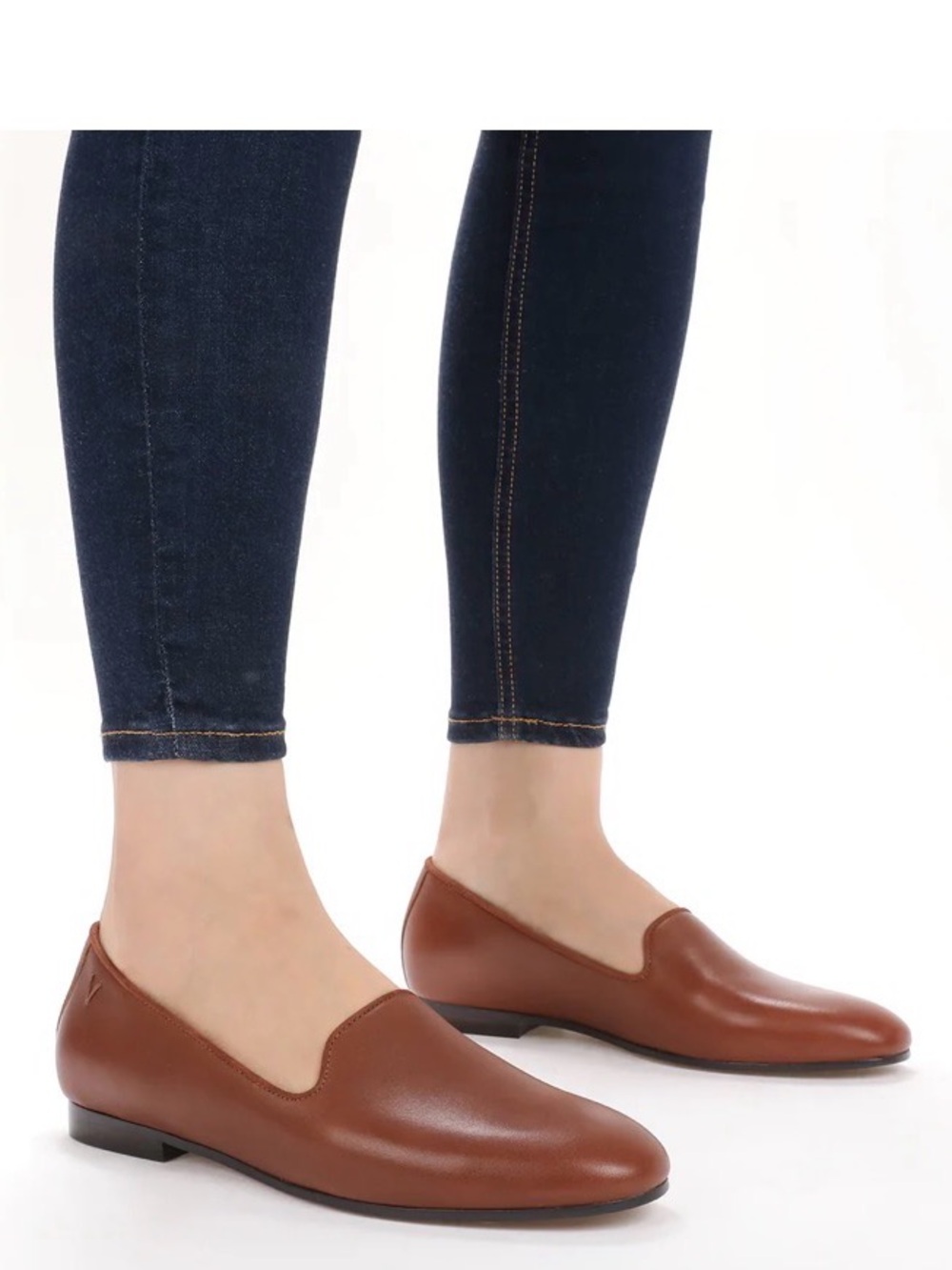 Vionic Brown Leather Slip-On Flats